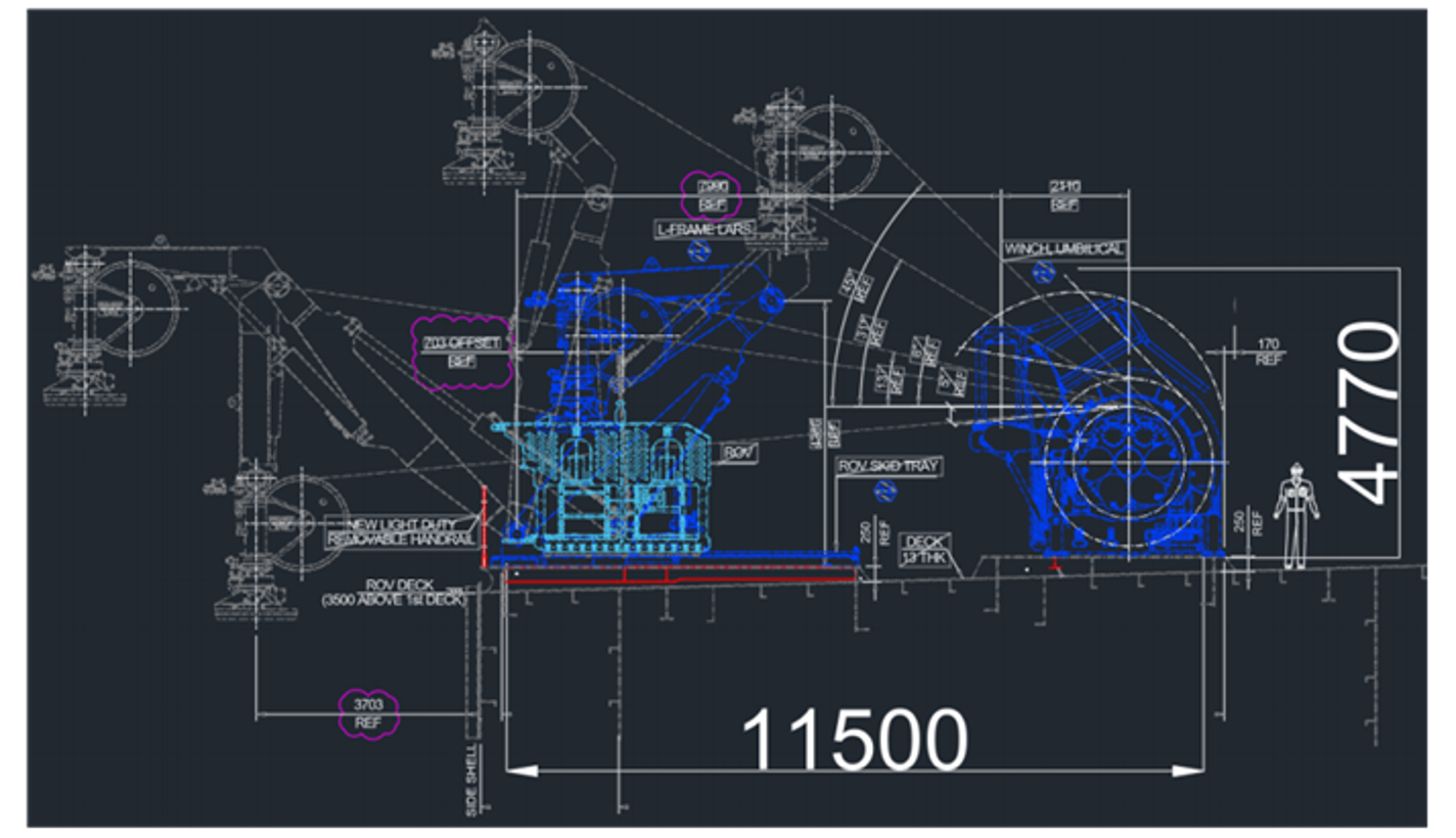 Supply Vessel ROV Deck FEA Visual